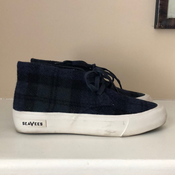 Plaid Wool Chukka Boot Sneakers by SeaVees - Picture 1 of 5